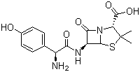 Amoxicillin molecular structure (CAS 26787-78-0)