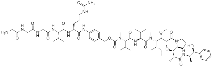 Gly3-VC-PAB-MMAE molecular structure (CAS 2684216-48-4)