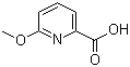 6-甲氧基吡啶-2-羧酸分子结构 (CAS 26893-73-2)