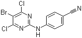 4-[(5-Bromo-4,6-dichloro-2-pyrimidinyl)amino]benzonitrile molecular structure (CAS 269055-75-6)