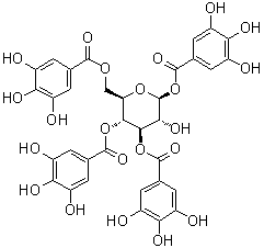 1,3,4,6-Tetra-O-galloyl-beta-D-glucopyranose molecular structure (CAS 26922-99-6)