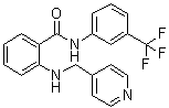 2-[(4-Pyridinylmethyl)amino]-N-[3-(trifluoromethyl)phenyl]benzamide molecular structure (CAS 269390-77-4)
