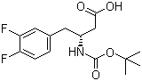 (3R)-3-[(tert-Butoxycarbonyl)amino]-4-(3,4-difluorophenyl)butanoic acid molecular structure (CAS 269396-59-0)