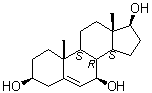 (3beta,7beta,17beta)-雄甾-5-烯-3,7,17-三醇分子结构 (CAS 2697-85-0)