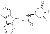 结构式 CAS# 269726-95-6, (3R)-3-[[芴甲氧羰基]氨基]-5-己烯酸