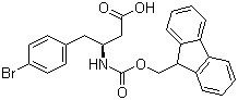 structure of CAS# 270062-86-7, Fmoc-(S)-3-Amino-4-(4-bromophenyl)butyric acid;(S)-N-(9-Fluorenylmethyloxycarbonyl)-3-amino-4-(4-bromophenyl)butyric acid