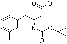 结构式 CAS# 270062-93-6, (S)-N-叔丁氧羰基-3-氨基-4-(3-甲基苯基)丁酸