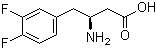 structure of CAS# 270063-53-1, (S)-3-Amino-4-(3,4-difluorophenyl)butanoic acid;(betaS)-beta-Amino-3,4-difluorobenzenebutanoic acid