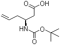 (3S)-3-[[(tert-Butoxy)carbonyl]amino]-5-hexenoic acid molecular structure (CAS 270263-03-1)