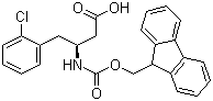 Fmoc-(S)-3-Amino-4-(2-chlorophenyl)butyric acid molecular structure (CAS 270596-37-7)