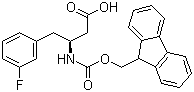 structure of CAS# 270596-52-6, Fmoc-(S)-3-Amino-4-(3-fluorophenyl)butyric acid;(S)-N-(9-Fluorenylmethyloxycarbonyl)-3-amino-4-(3-fluorophenyl)butyric acid