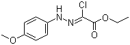 structure of CAS# 27143-07-3, Ethyl chloro[(4-methoxyphenyl)hydrazono]acetate;Chloro[(4-methoxyphenyl)hydrazono]acetic acid ethyl ester