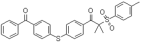 1-[4-[(4-Benzoylphenyl)thio]phenyl]-2-methyl-2-[(4-methylphenyl)sulfonyl]-1-propanone molecular structure (CAS 272460-97-6)