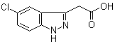 structure of CAS# 27328-68-3, Rutiace;2-(5-Chloro-1H-indazol-3-yl)acetic acid; 5-Chloro-1H-indazole-3-acetic acid
