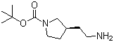 structure of CAS# 274692-08-9, (3S)-3-(2-Aminoethyl)-1-pyrrolidinecarboxylic acid tert-butyl ester