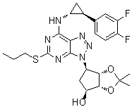 Deshydroxyethoxy-2,3-O-(dimethylmethylene) Ticagrelor molecular structure (CAS 274693-49-1)