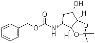 N-[(3aS,4R,6S,6aR)-Tetrahydro-6-hydroxy-2,2-dimethyl-4H-cyclopenta-1,3-dioxol-4-yl]carbamicacid phenylmethyl ester molecular structure (CAS 274693-53-7)