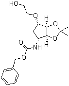N-[(3aS,4R,6S,6aR)-Tetrahydro-6-(2-hydroxyethoxy)-2,2-dimethyl-4H-cyclopenta-1,3-dioxol-4-yl]carbamic acid phenylmethyl ester molecular structure (CAS 274693-54-8)