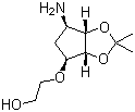 2-[[(3aR,4S,6R,6aS)-6-Aminotetrahydro-2,2-dimethyl-4H-cyclopenta-1,3-dioxol-4-yl]oxy]ethanol molecular structure (CAS 274693-55-9)