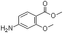 2-甲氧基-4-氨基苯甲酸甲酯分子结构 (CAS 27492-84-8)