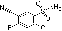 2-Chloro-5-cyano-4-fluorobenzenesulfonamide molecular structure (CAS 27589-31-7)