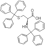 N,S-二(三苯基甲基)-L-半胱氨酸分子结构 (CAS 27686-50-6)