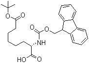 结构式 CAS# 276869-41-1, (S)-2-Fmoc-氨基辛二酸 8-叔丁酯