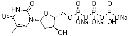 Thymidine 5'-(tetrahydrogen triphosphate) trisodium salt molecular structure (CAS 27821-54-1)