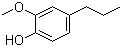 结构式 CAS# 2785-87-7, 二氢丁香酚; 2-甲氧基-4-丙基苯酚