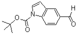结构式 CAS# 279256-09-6, 1-(叔丁氧羰基)吲哚-5-甲醛