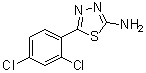 structure of CAS# 28004-63-9, 5-(2,4-Dichlorophenyl)-1,3,4-thiadiazol-2-amine