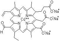 叶绿素铜钠分子结构 (CAS 28302-36-5)