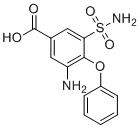 3-氨基-4-苯氧基-5-氨基磺酰基苯甲酸分子结构 (CAS 28328-54-3)