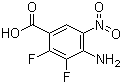 4-Amino-2,3-difluoro-5-nitrobenzoic acid molecular structure (CAS 284030-57-5)