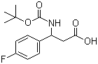 3-(Boc-氨基)-3-(4-氟苯基)丙酸分子结构 (CAS 284493-72-7)