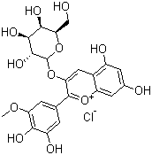 Petunidin 3-galactoside chloride molecular structure (CAS 28500-02-9)