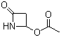 4-乙酰氧基-2-氮杂环丁酮分子结构 (CAS 28562-53-0)