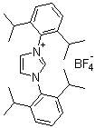 1,3-双(2,6-二异丙基苯基)咪唑鎓四氟硼酸盐分子结构 (CAS 286014-25-3)