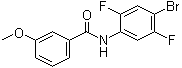 N-(4-溴-2,5-二氟苯基)-3-甲氧基苯甲酰胺分子结构 (CAS 286366-73-2)