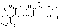 6-(2,6-Dichlorophenyl)-2-[(4-fluoro-3-methylphenyl)amino]-8-methylpyrido[2,3-d]pyrimidin-7(8H)-one molecular structure (CAS 287204-45-9)