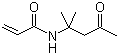 structure of CAS# 2873-97-4, Diacetoneacrylamide;4-Acrylamido-4-methyl-2-pentanone; Diacetone acrylamide; N-(1,1-Dimethyl-3-oxobutyl)acrylamide