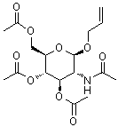 Allyl 2-acetamido-3,4,6-tri-O-acetyl-2-deoxy-beta-D-glucopyranoside molecular structure (CAS 28738-44-5)