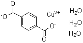 1,4-苯二甲酸铜盐水合物(1:1:3)分子结构 (CAS 28758-10-3)