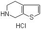 结构式 CAS# 28783-38-2, 4,5,6,7-四氢噻吩并[2,3-c]吡啶盐酸盐