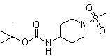 [1-(甲磺酰基)哌啶-4-基]氨基甲酸叔丁酯分子结构 (CAS 287953-38-2)
