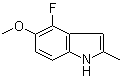 structure of CAS# 288385-93-3, 4-Fluoro-5-methoxy-2-methylindole;4-Fluoro-5-methoxy-2-methyl-1H-indole