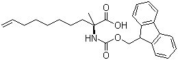 (2S)-2-N-芴甲氧羰基氨基-2-甲基-9-癸烯酸分子结构 (CAS 288617-75-4)
