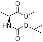 N-叔丁氧羰基-L-丙氨酸甲酯分子结构 (CAS 28875-17-4)