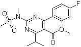 Methyl 4-(4-fluorophenyl)-6-isopropyl-2-[(N-methyl-N-methylsulfonyl)amino]pyrimidine-5-carboxylate molecular structure (CAS 289042-11-1)