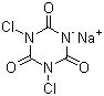 二氯异氰尿酸钠分子结构 (CAS 2893-78-9)